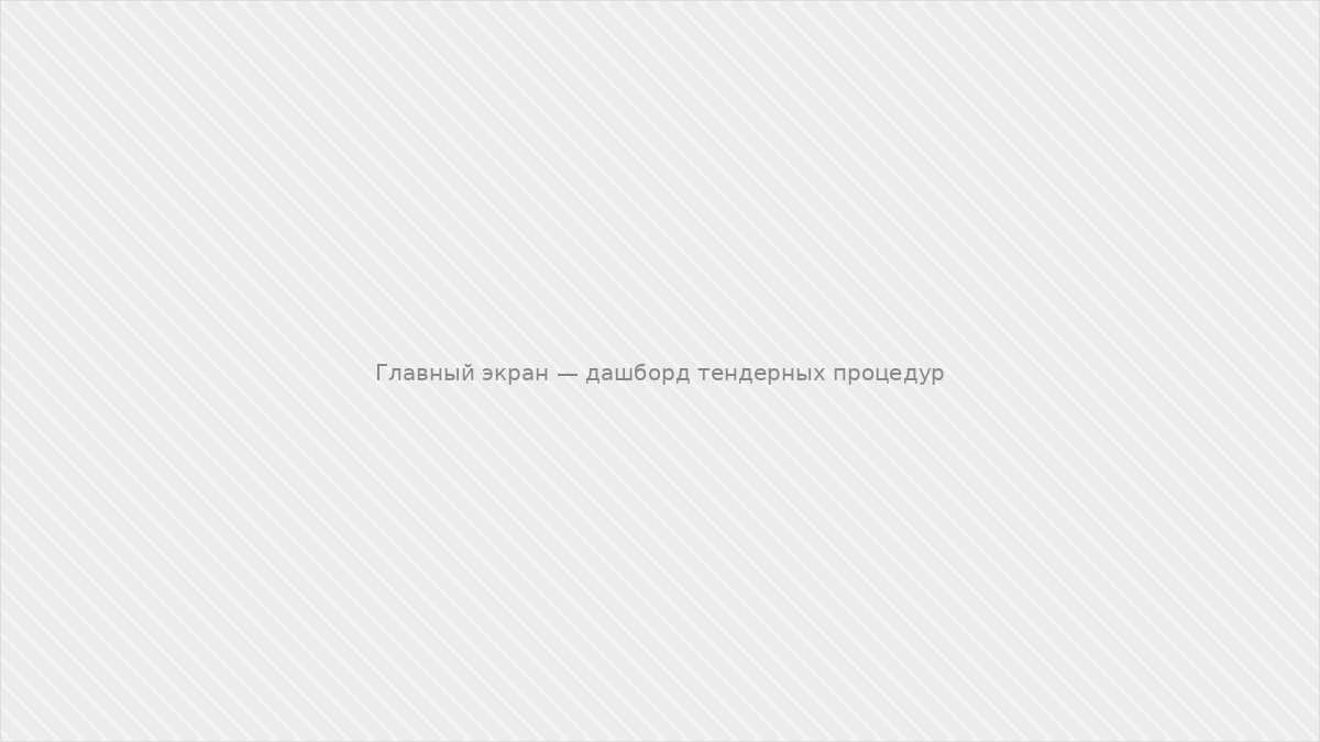 Главный экран — дашборд тендерных процедур